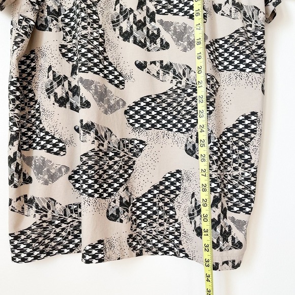 Travis Mathew Mens Short Sleeve Golf Polo Shirt XXL Tan Black White Houndstooth - Picture 8 of 10